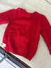 戴維貝拉（DAVE＆BELLA）毛衣紅色圣誕童裝冬季兒童新年上衣針織衣服 曬單實(shí)拍圖