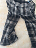 左西女童加絨褲子冬款保暖2025新款兒童復古格紋褲闊腿褲 咖棕格 140 曬單實(shí)拍圖