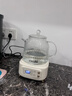 西屋全玻璃養生壺家用嬰兒泡奶多功能恒溫壺辦公室花茶煮茶器燒水壺X12 杏仁白 1.2L （標配+茶漏） 曬單實(shí)拍圖