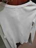 優(yōu)衣庫女裝羅紋亨利領(lǐng)T恤/長(cháng)袖修身短款內搭打底479591 487908 487908/01乳白色 L 曬單實(shí)拍圖