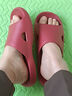 潔麗雅全掌防滑拖鞋女士夏季新款室內居家浴室洗澡防臭老人防摔拖鞋男款 赤豆紅 【顛覆傳統貼片 全掌覆蓋】 38-39 【適合37-38】 曬單實(shí)拍圖