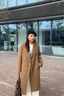 獨束大碼女裝【琥珀大衣】全羊毛呢大衣2024年冬新款質感優(yōu)雅新復古 橄欖棕 L (尺碼：2) 曬單實拍圖