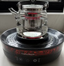 摩飛電器（Morphyrichards）全玻璃養生壺 多功能?chē)鸂t煮茶電陶爐煮茶器煮茶爐多功能泡茶蒸茶器不挑器具360°環(huán)狀煨烤MR6096灰 曬單實(shí)拍圖