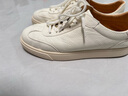 百麗青春減齡小白鞋男26春新牛皮革百搭德訓鞋休閑板鞋8ZB01AM6 白色 41 曬單實(shí)拍圖