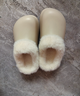 樸西棉拖鞋女防水秋冬季家居戶(hù)外保暖毛絨厚底女款拖鞋 奶杏色 35-36 曬單實(shí)拍圖