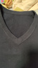 喬沃（JOW）【重磅590g100%綿羊毛】經(jīng)典V領(lǐng)加厚純羊毛衫男商務(wù)休閑保暖毛衣 曬單實(shí)拍圖
