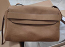 裘真【新年禮物】植鞣羊皮自在郵差包通勤大容量休閑單肩斜挎包女 大象灰-羊皮 預售14天 曬單實(shí)拍圖