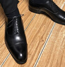 THOM WILLS商務(wù)正裝皮鞋男牛皮手工三接頭英倫牛津鞋男士年輕人新郎婚鞋 曬單實(shí)拍圖