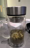 京東京造 茶杯 雙層玻璃茶水分離泡茶咖啡杯子帶把手大容量500ml 曬單實(shí)拍圖