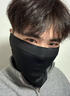 七色紡防曬面罩騎行防紫外線(xiàn)冰絲脖套面巾圍脖頭套男薄魔術(shù)頭巾女 黑色 曬單實(shí)拍圖