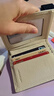 稻草人頭層牛皮豎款橫款錢(qián)包女折疊簡(jiǎn)約女士錢(qián)包實(shí)用生日禮物送女生 米白豎款 曬單實(shí)拍圖