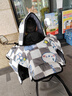 四萬(wàn)公里兒童電動(dòng)車(chē)擋風(fēng)被親子冬季加絨加厚電瓶摩托車(chē)防水防寒罩 灰格格兔 曬單實(shí)拍圖