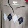 UR2025秋季新款女裝休閑學(xué)院風(fēng)菱格紋短款針織衫UYY950145 曬單實(shí)拍圖