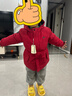 戴維貝拉（DAVE＆BELLA）女童羽絨服男童90絨保暖羽絨衣兒童冬裝幼兒新年寶寶冬季外出服 中國紅DB16448 130 cm（建議身高120-130cm） 曬單實(shí)拍圖