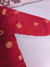 婧麒嬰兒拜年服夾棉連體衣冬季紅色喜慶滿(mǎn)月周歲百天寶寶衣服爬服 新中式 59cm  【1-3月建議體重3.5-6.9kg】 曬單實(shí)拍圖