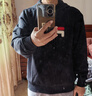FILA 斐樂(lè )情侶款男女連帽衛衣冬季新款休閑寬松加絨保暖長(cháng)袖上衣 【常規款】正黑色-BK M 170/92A/M 曬單實(shí)拍圖