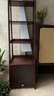 家逸全實(shí)木梯形書(shū)架置物架落地一體靠墻客廳書(shū)柜立式多層收納架帶柜門(mén) 曬單實(shí)拍圖