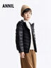 安奈兒童裝男女童短款羽絨服2025冬新款 黑色 160cm 曬單實(shí)拍圖