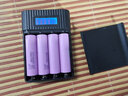 品怡 diy充電寶移動(dòng)電源盒雙USB type+micro數(shù)顯18650充電筒4節(jié)電池帶照明 黑色 曬單實(shí)拍圖