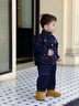 嘟嘟家【防褪色】?jì)和杭拒浥Ｗ刑籽b男童休閑寬松兩件套女童梭織外套潮 牛仔藍 90 曬單實(shí)拍圖
