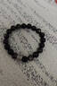 周大生【三八節禮物】黑曜石銀曜石手串男純銀S925國潮男士手鏈送男友 勇氣手串【珠徑10-10.5mm】 曬單實(shí)拍圖