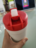 樂(lè )扣樂(lè )扣（LOCK&LOCK）【新年禮物】翻蓋小咖保溫杯保冷杯手持桌面杯吸管雙飲兩用咖啡 幸運小狗紅- 430ml 曬單實(shí)拍圖