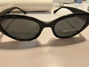 BOLON暴龍眼鏡【女神節禮物】丁禹兮同款26年新品太陽(yáng)鏡貓眼墨鏡BL3236 【明星同款】C10 亮黑色+深灰色鏡片 曬單實(shí)拍圖