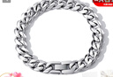LNCO 古巴手鏈男潮流首飾品男生手鏈鈦鋼款新年情人節禮物送男生兄弟 鏡面-21cm當/次日達禮盒 曬單實(shí)拍圖