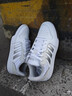 adidas ENTRAP美式校園風(fēng)運動(dòng)少年感復古籃球風(fēng)板鞋男女阿迪達斯 白色/暗銀金屬/樹(shù)脂黃   42 曬單實(shí)拍圖