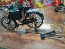 炫漾自行車(chē)模型拼裝手動(dòng)diy組裝28單車(chē)經(jīng)典懷舊二八大杠合金車(chē)模擺件 合金DIY自主拼裝版黑【51PCS】 曬單實(shí)拍圖