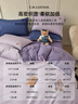 Teenie Weenie小熊全棉水洗棉四件套純棉100%床單床笠被套罩枕套床品宿舍三件套 海鹽微風(fēng) 紫色系 1.5/1.8m床 床單款 被套200*230cm 曬單實(shí)拍圖