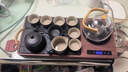 正揚陶瓷茶具套裝家用高檔茶盤(pán)抽水一體茶臺電茶爐煮茶燒水壺辦公泡茶 戈米(一體抽水胡桃)900提+10頭(雅黑)提梁壺 曬單實(shí)拍圖
