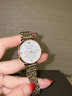 阿瑪尼（ARMANI）手表女士滿(mǎn)天星淡白色貝母防水超薄輕奢時(shí)尚氣質(zhì)女表情人節禮物 AR1926間金白盤(pán) 曬單實(shí)拍圖