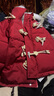 哈羅小黃鴨HAL.DUCK初中生羽絨棉服新年紅色冬季12歲大童13少女15中學(xué)生寬松棉襖外套 新年紅 165 S::(90斤以下) 曬單實(shí)拍圖