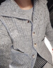 ELEVEN SLEEP毛衣開(kāi)衫外套春裝韓系軟糯慵懶風(fēng)紐扣針織長(cháng)袖上衣女 灰色 M 曬單實(shí)拍圖