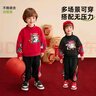 汪汪隊立大功新年紅色年裝兒童衛衣秋冬男童拜年服加絨上衣 【內里加絨】紅色阿奇0372 110 30-40斤，3-4歲 曬單實(shí)拍圖