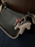 高巴度（GORBADO）流行包包2026新款真皮女包寬肩帶餃子包純皮單肩包軟皮休閑斜挎包 黑色 曬單實(shí)拍圖