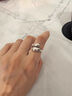 TEMTEM小眾高級感s925純銀戒指冷淡風(fēng)簡(jiǎn)約光面水滴開(kāi)口女氣質(zhì)指環(huán)銀飾潮 8號 曬單實(shí)拍圖