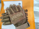 泰冉戰術(shù)手套戶(hù)外運動(dòng)男女騎行登山耐磨防滑作戰訓練格斗拳擊防護手套 【加厚防護+耐磨透氣+指尖觸屏】-卡其色 均碼（全指防護） 曬單實(shí)拍圖