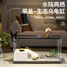 闊庭（KUOTING）烏龜缸桌面透明生態(tài)烏龜缸烏客廳水族箱黑色 曬單實(shí)拍圖