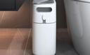 ecoco垃圾桶衛生間 自動(dòng)打包帶蓋廁所窄縫垃圾桶廚房大容量家用紙桶 大號 巖灰色 12L 【自動(dòng)打包垃圾】 曬單實(shí)拍圖
