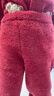 嫚熙（EMXEE）兒童家居服半邊絨男女童寶寶加厚加絨保暖睡衣套裝秋冬季 可可熊 酒紅色 前開(kāi) 130 cm （5-6歲，建議體重24-27kg） 曬單實(shí)拍圖