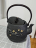 龜壽堂日本鐵壺代購原裝進(jìn)口純手工鎏金報喜無(wú)涂層鑄鐵壺 燒水鐵茶壺 鎏金報喜鐵壺 1.4L 曬單實(shí)拍圖