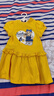 Teenie Weenie  Kids小熊童裝25年新款女寶寶泡泡袖短袖印花連衣裙 黃色 90 cm 曬單實(shí)拍圖
