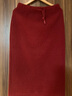 愛(ài)特愛(ài)（EITIE）氣質(zhì)優(yōu)雅顯瘦包臀裙2026春季新款高腰針織裙紅色半身裙A2606113V 龐貝紅61 XL (170) 曬單實(shí)拍圖
