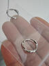 DAISY DREAM925銀針莫比烏斯耳環(huán)女養耳洞耳圈耳扣高級感耳骨釘簡(jiǎn)約素圈耳飾 925銀針10mm耳圈一對 曬單實(shí)拍圖