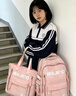 班尼路（Baleno）書(shū)包初高中生女2026新款高中小學(xué)生大容量減負輕便高顏值雙肩背包 【超值購】粉色雙肩包+補習袋兩件套（無(wú)星星掛件） 曬單實(shí)拍圖