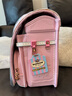coulomb/庫侖書(shū)包女小學(xué)生書(shū)包兒童護脊減負書(shū)包日本進(jìn)口刺繡小花款 小花款-淺粉拼白 小學(xué) 曬單實(shí)拍圖