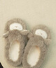 名創(chuàng  )優(yōu)品（MINISO）羊咩咩棉拖鞋女冬季包跟家居室內厚底月子毛毛拖鞋深灰38-39 曬單實(shí)拍圖