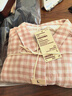 MUJI[自營(yíng)限定款]女士無(wú)側縫 雙層紗織睡衣  軟棉棉內衣 淺粉色格紋 L 曬單實(shí)拍圖